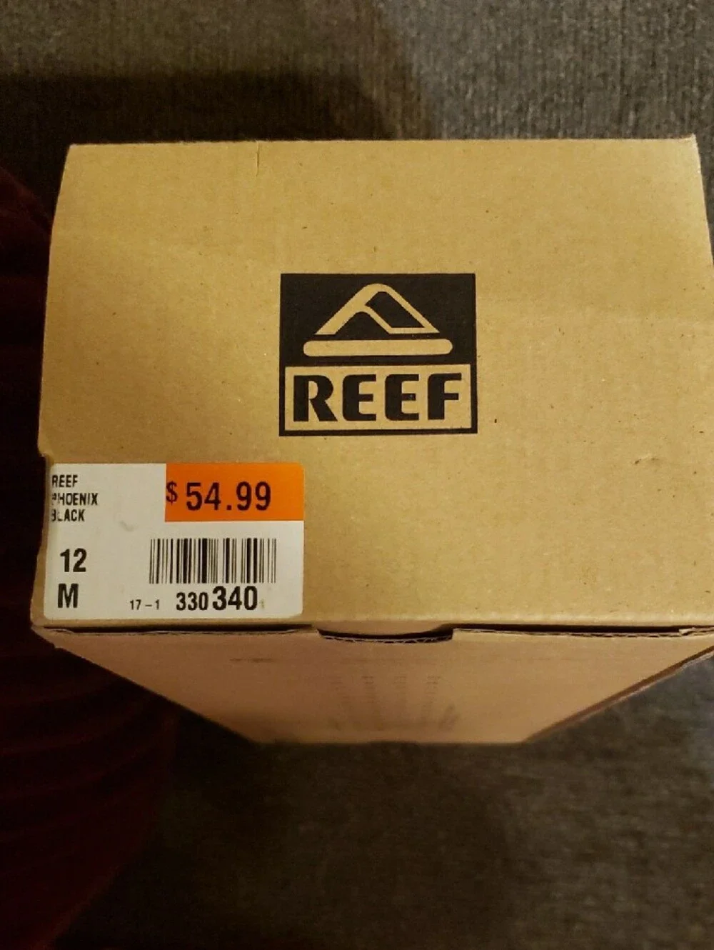 Reef Phoenix Men’s Black Flip-Flop Sandals - Cushioned Thong. NWT Sz 12